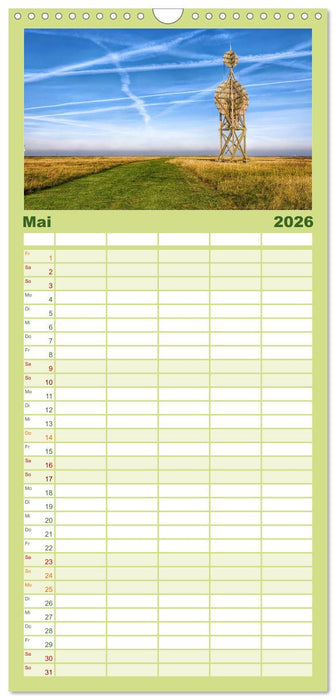 Zeit für... Insel Neuwerk - Kulturlandschaft im Wattenmeer (CALVENDO Familienplaner 2026)