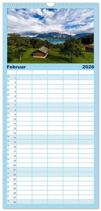 Salzkammergut - Die schönsten Seen Oberösterreichs (CALVENDO Familienplaner 2026)