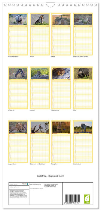 Südafrika - Big 5 und mehr (CALVENDO Familienplaner 2026)