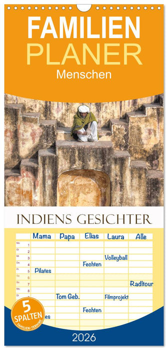 Indiens Gesichter (CALVENDO Familienplaner 2026)