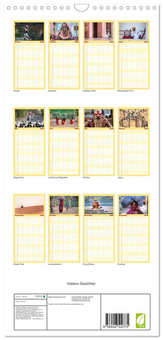 Indiens Gesichter (CALVENDO Familienplaner 2026)