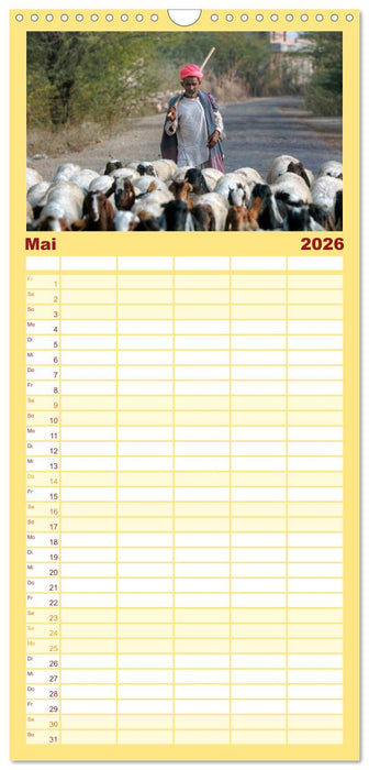 Indiens Gesichter (CALVENDO Familienplaner 2026)