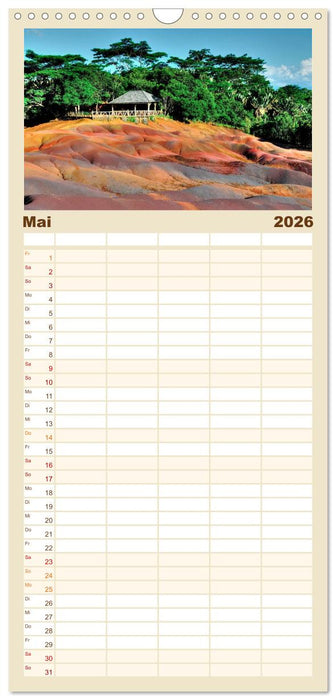 Mauritius - Insel im Indischen Ozean (CALVENDO Familienplaner 2026)