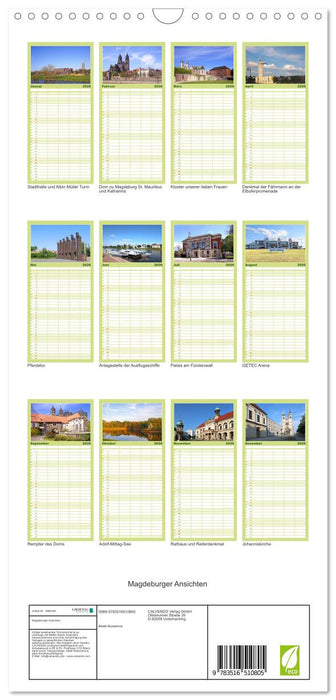 Magdeburger Ansichten (CALVENDO Familienplaner 2026)