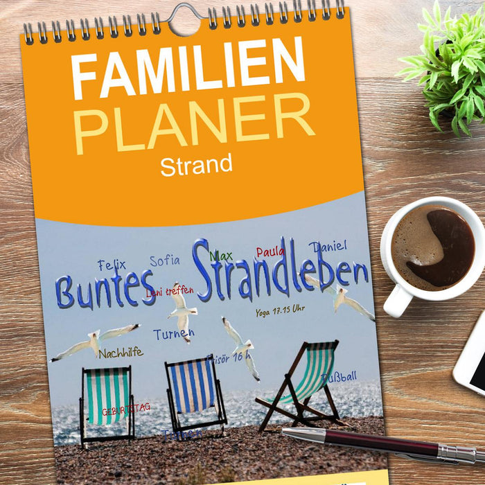 Buntes Strandleben (CALVENDO Familienplaner 2026)