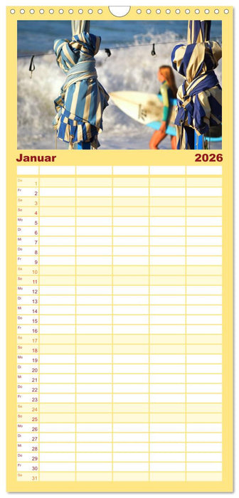 Buntes Strandleben (CALVENDO Familienplaner 2026)