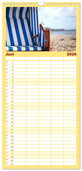 Buntes Strandleben (CALVENDO Familienplaner 2026)