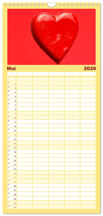 Alles in Rot (CALVENDO Familienplaner 2026)