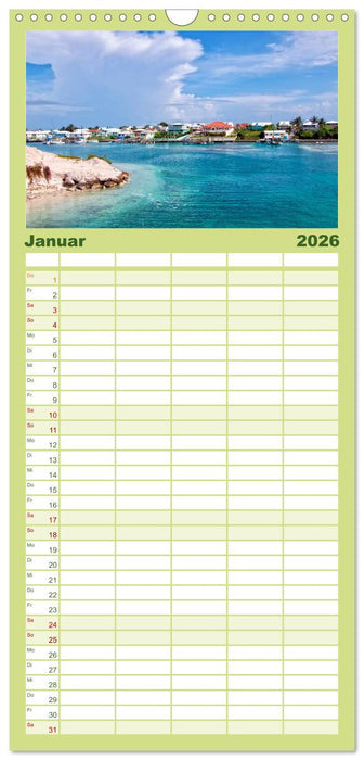 Die Westindischen Inseln - Bahamas (CALVENDO Familienplaner 2026)