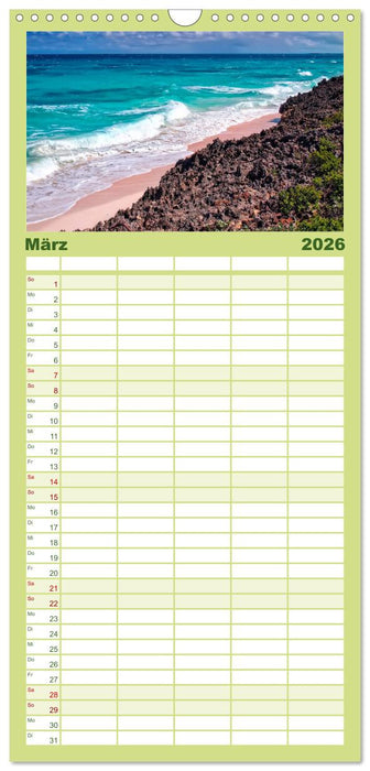 Die Westindischen Inseln - Bahamas (CALVENDO Familienplaner 2026)