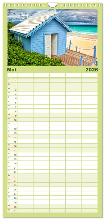 Die Westindischen Inseln - Bahamas (CALVENDO Familienplaner 2026)