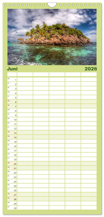 Die Westindischen Inseln - Bahamas (CALVENDO Familienplaner 2026)