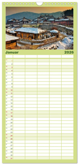 Südkorea - Hightech und viel Tradition (CALVENDO Familienplaner 2026)