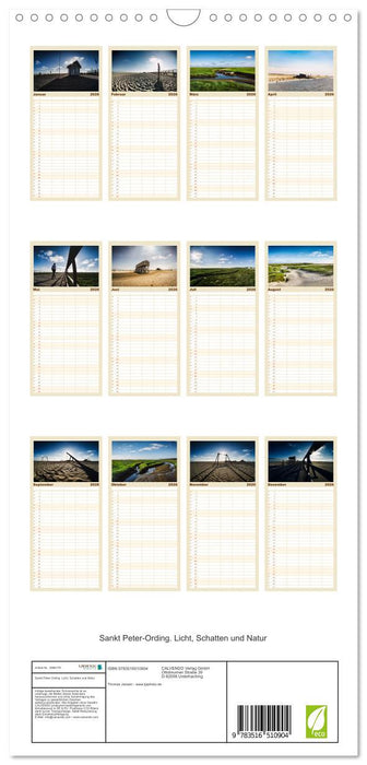 Sankt Peter-Ording. Licht, Schatten und Natur (CALVENDO Familienplaner 2026)