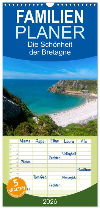 Die Schönheit der Bretagne (CALVENDO Familienplaner 2026)