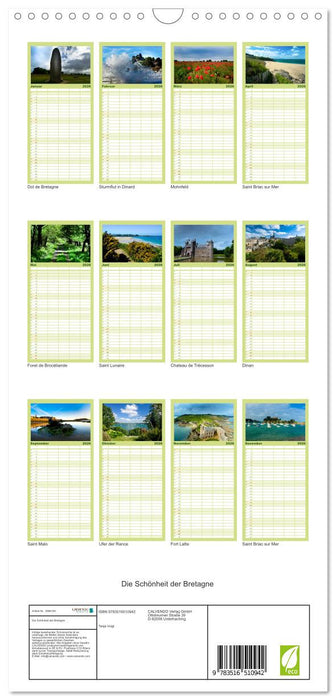 Die Schönheit der Bretagne (CALVENDO Familienplaner 2026)
