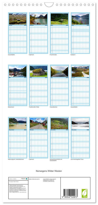 Norwegens Wilder Westen (CALVENDO Familienplaner 2026)