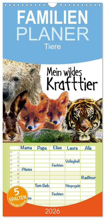 Mein wildes Krafttier voller Achtsamkeit (CALVENDO Familienplaner 2026)