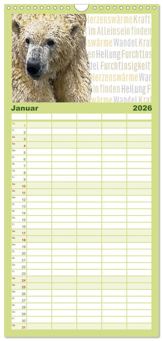 Mein wildes Krafttier voller Achtsamkeit (CALVENDO Familienplaner 2026)