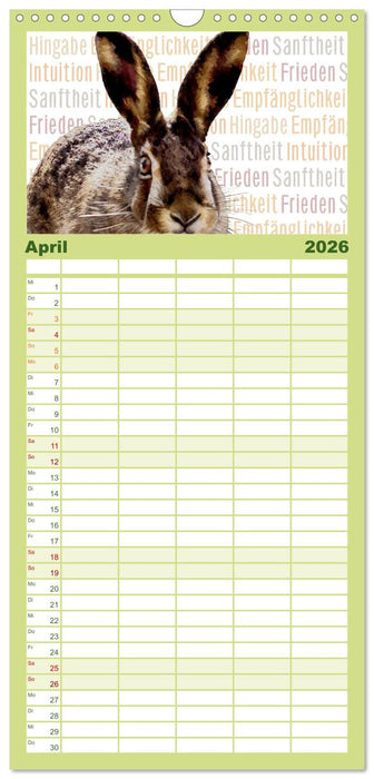 Mein wildes Krafttier voller Achtsamkeit (CALVENDO Familienplaner 2026)