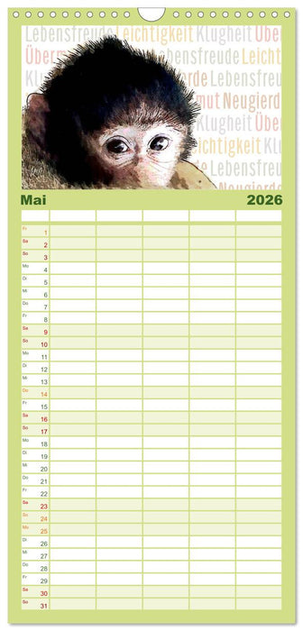 Mein wildes Krafttier voller Achtsamkeit (CALVENDO Familienplaner 2026)
