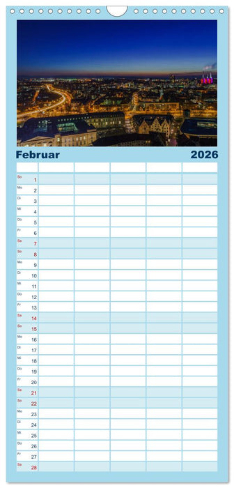 Hannover bei Nacht 2026 (CALVENDO Familienplaner 2026)