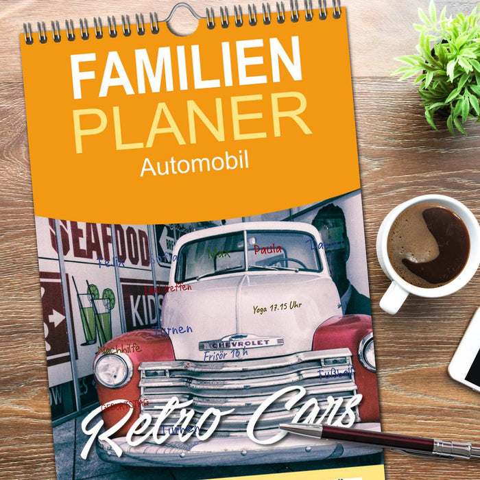 Retro Cars (CALVENDO Familienplaner 2026)