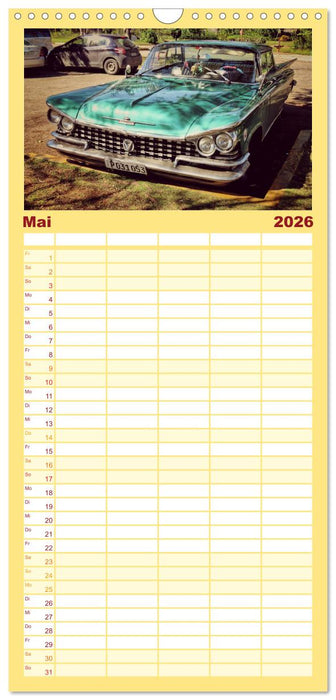 Retro Cars (CALVENDO Familienplaner 2026)