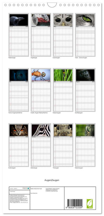 AugenZeugen (CALVENDO Familienplaner 2026)