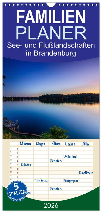 See- und Flußlandschaften in Brandenburg (CALVENDO Familienplaner 2026)