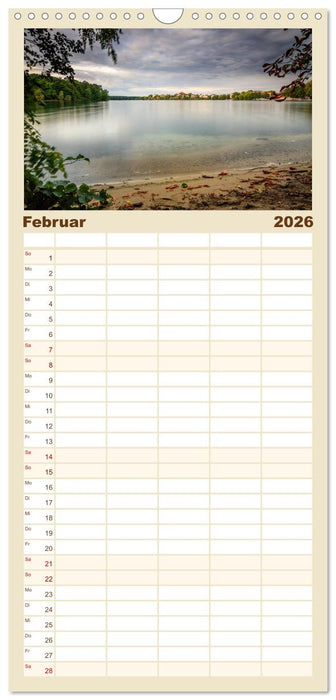 See- und Flußlandschaften in Brandenburg (CALVENDO Familienplaner 2026)