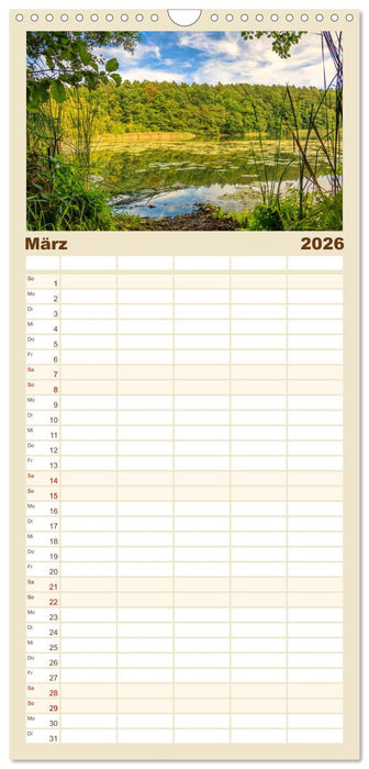 See- und Flußlandschaften in Brandenburg (CALVENDO Familienplaner 2026)