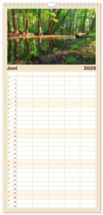 See- und Flußlandschaften in Brandenburg (CALVENDO Familienplaner 2026)