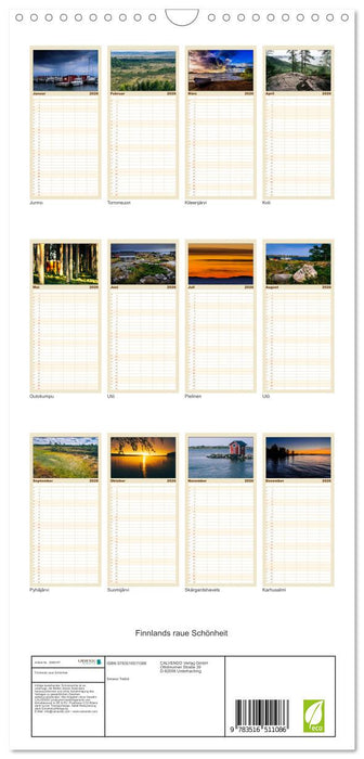 Finnlands raue Schönheit (CALVENDO Familienplaner 2026)