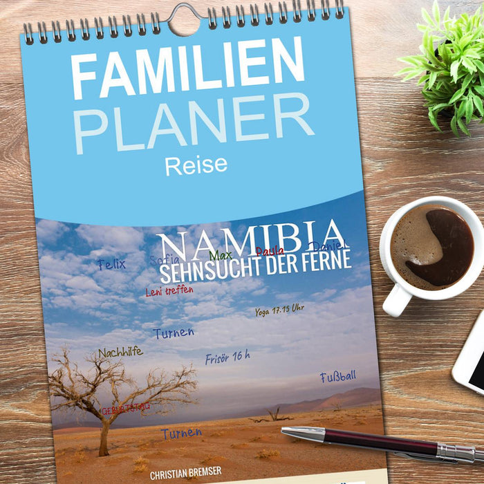 Namibia - Sehnsucht der Ferne (CALVENDO Familienplaner 2026)