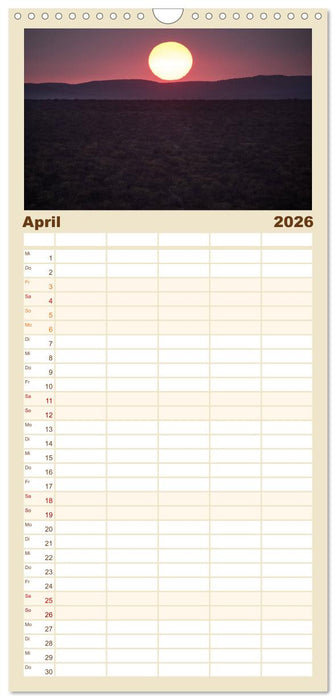 Namibia - Sehnsucht der Ferne (CALVENDO Familienplaner 2026)