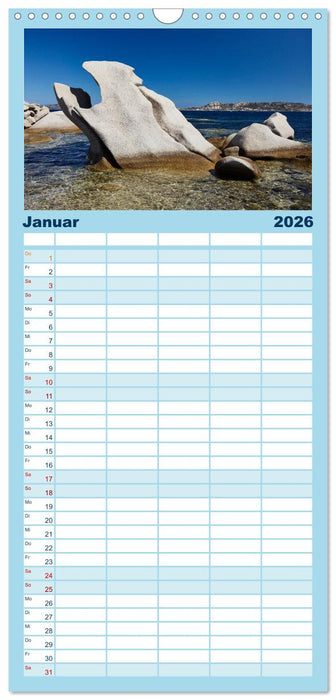 Sardinien - Der Norden (CALVENDO Familienplaner 2026)