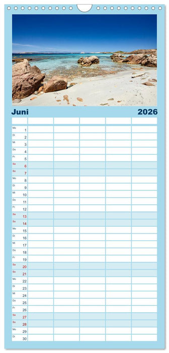 Sardinien - Der Norden (CALVENDO Familienplaner 2026)