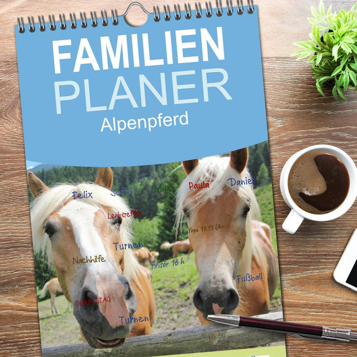Alpenpferde (CALVENDO Familienplaner 2026)