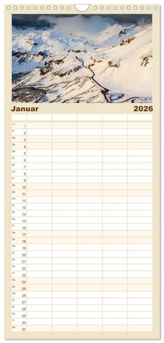 Berge. Wege in die Natur (CALVENDO Familienplaner 2026)