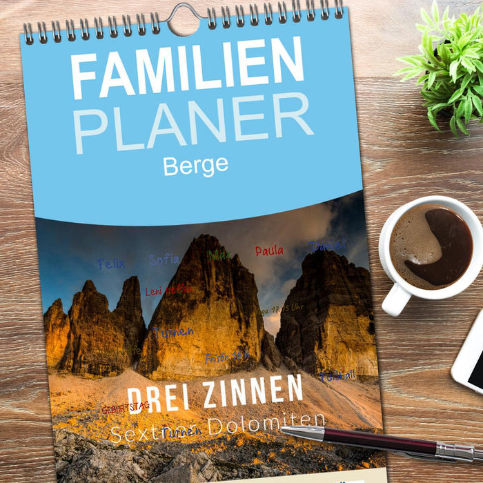 Drei Zinnen. Sextner Dolomiten (CALVENDO Familienplaner 2026)