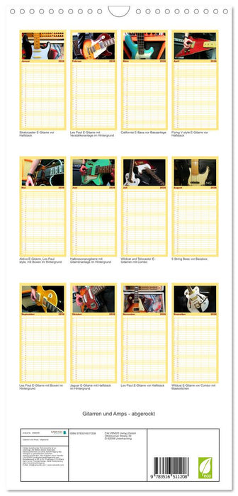 Gitarren und Amps - abgerockt (CALVENDO Familienplaner 2026)