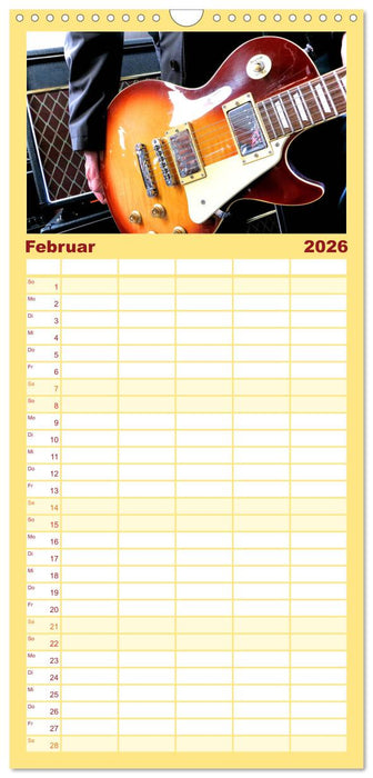 Gitarren und Amps - abgerockt (CALVENDO Familienplaner 2026)