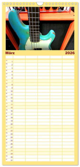 Gitarren und Amps - abgerockt (CALVENDO Familienplaner 2026)