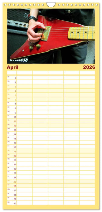 Gitarren und Amps - abgerockt (CALVENDO Familienplaner 2026)