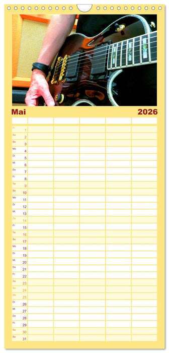 Gitarren und Amps - abgerockt (CALVENDO Familienplaner 2026)