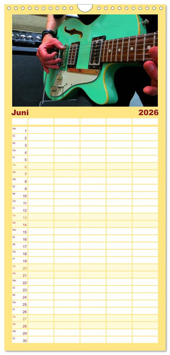 Gitarren und Amps - abgerockt (CALVENDO Familienplaner 2026)