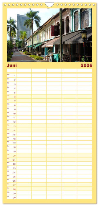 Singapur. Tag und Nacht (CALVENDO Familienplaner 2026)