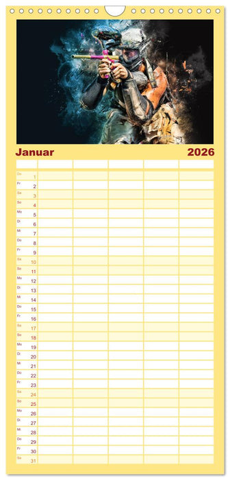 Paintball - extrem cool (CALVENDO Familienplaner 2026)