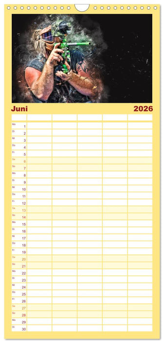 Paintball - extrem cool (CALVENDO Familienplaner 2026)